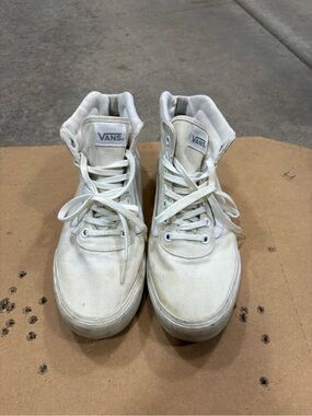 Vans White High-Top Canvas Sneakers